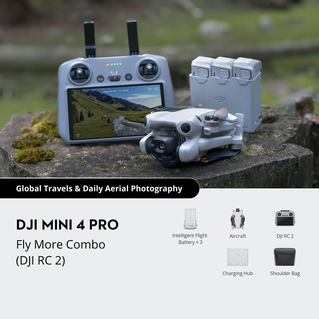 DJI Mini 4 Pro (Combo Plus) con DJI RC 2 (control con pantalla